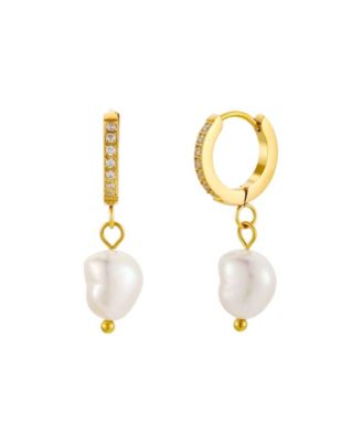 Freshwater Pearl Huggie Hoop Earrings