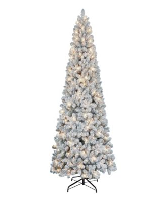 Pre-Lit Flocked Virginia Pine Christmas Tree