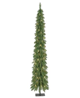 7' Pre-Lit Alpine Pencil Christmas Tree