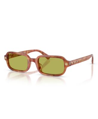 Women's Rectangle Sunglasses, Round Face, Charms HC8465U