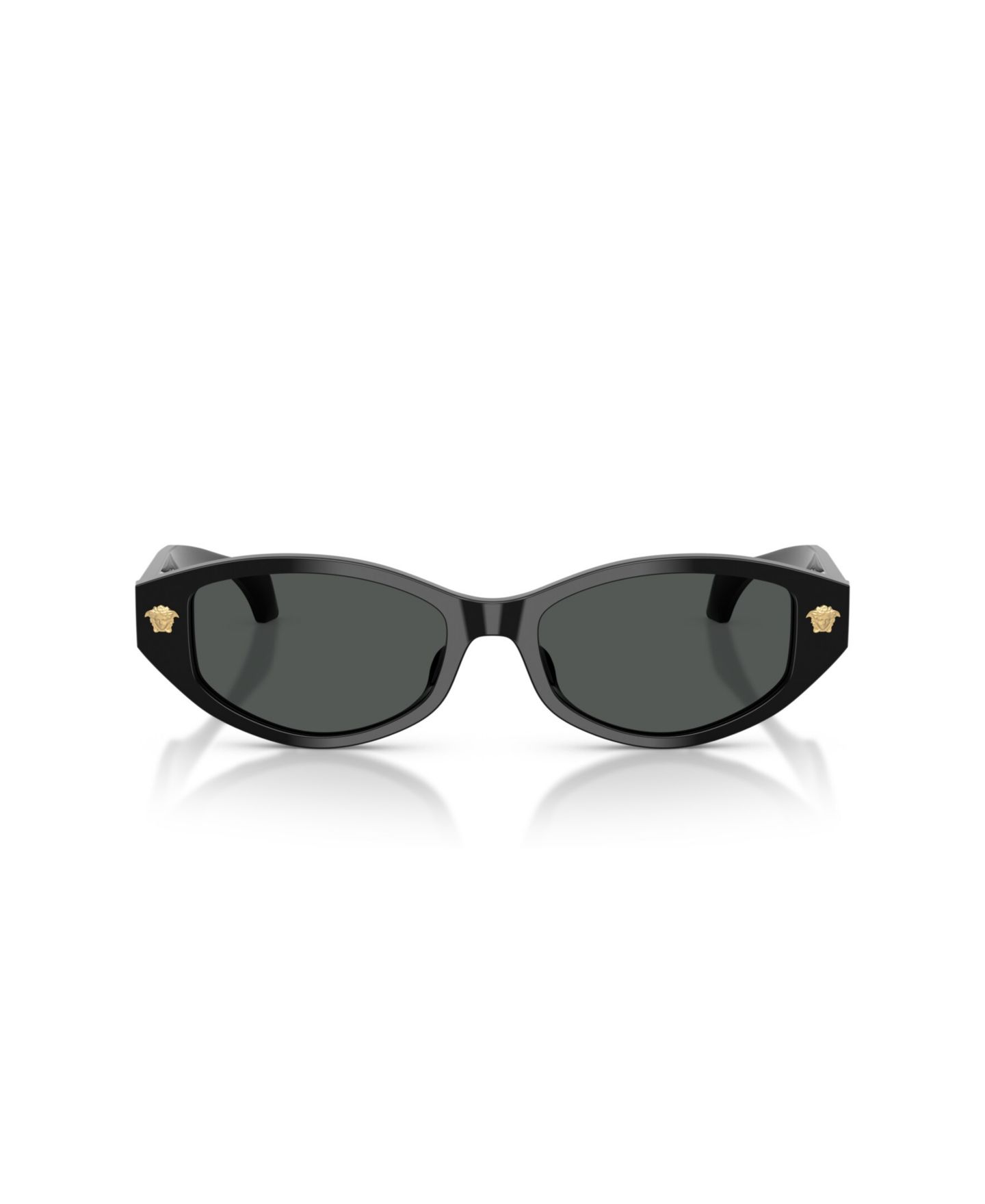 Женские солнцезащитные очки Versace VE4512D «кошачий глаз», ацетат, для низкой переносицы, цвет: Чёрный — фото 2