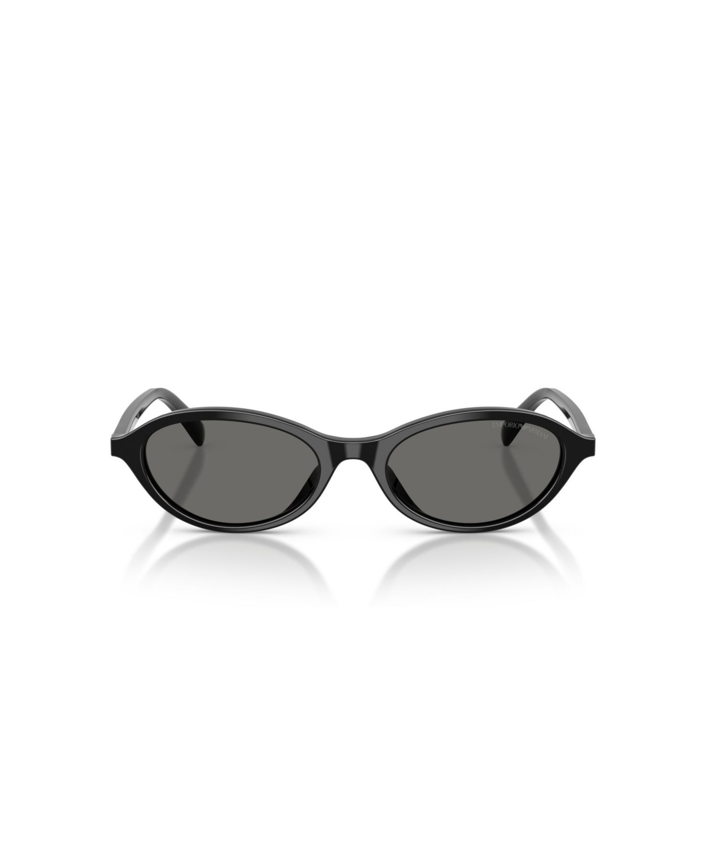 Женские солнцезащитные очки Emporio Armani Oval Sunglasses EA4281U, цвет: Блестящий чёрный — фото 2
