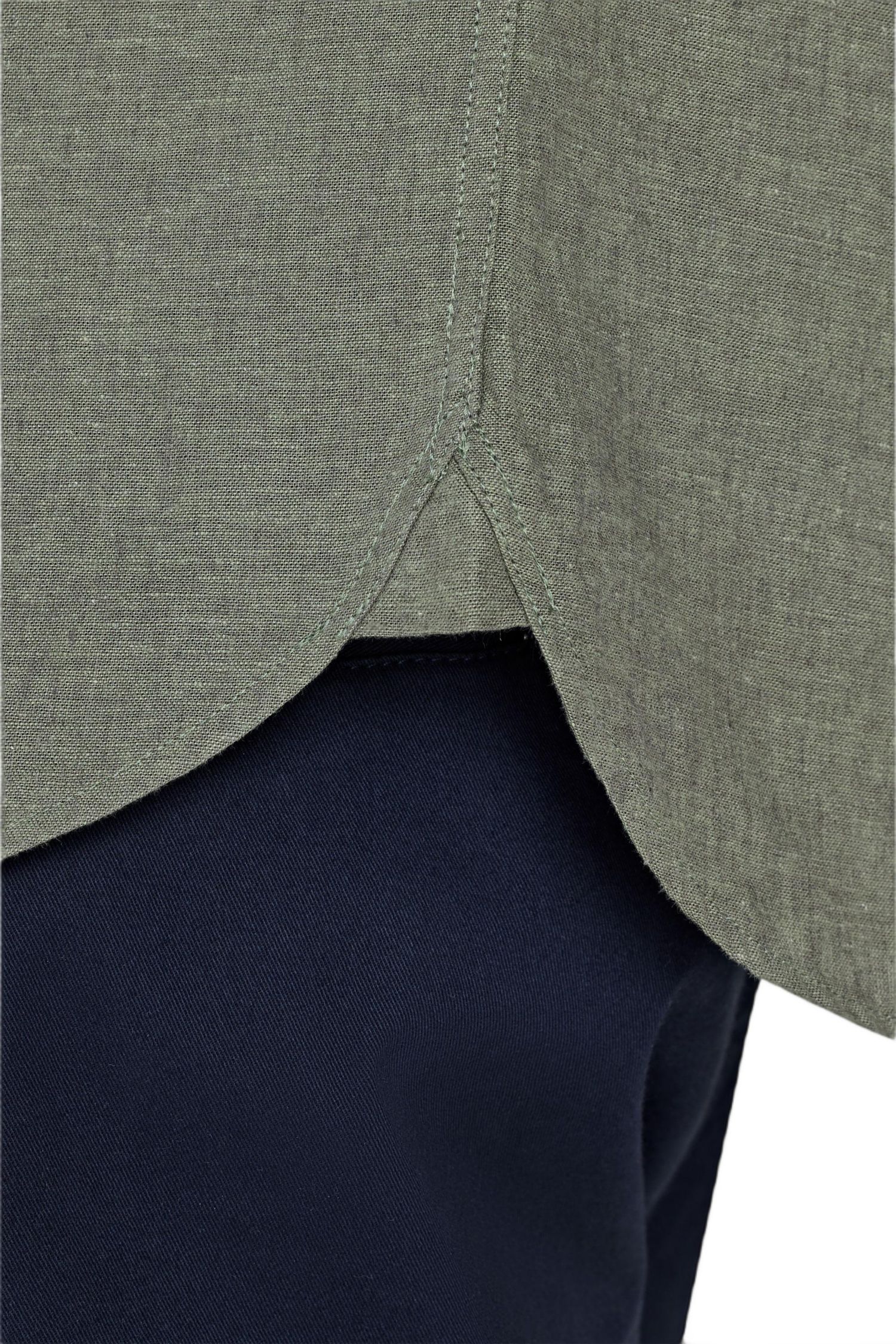Men's Classic Long-Sleeve Linen-Blend Shirt