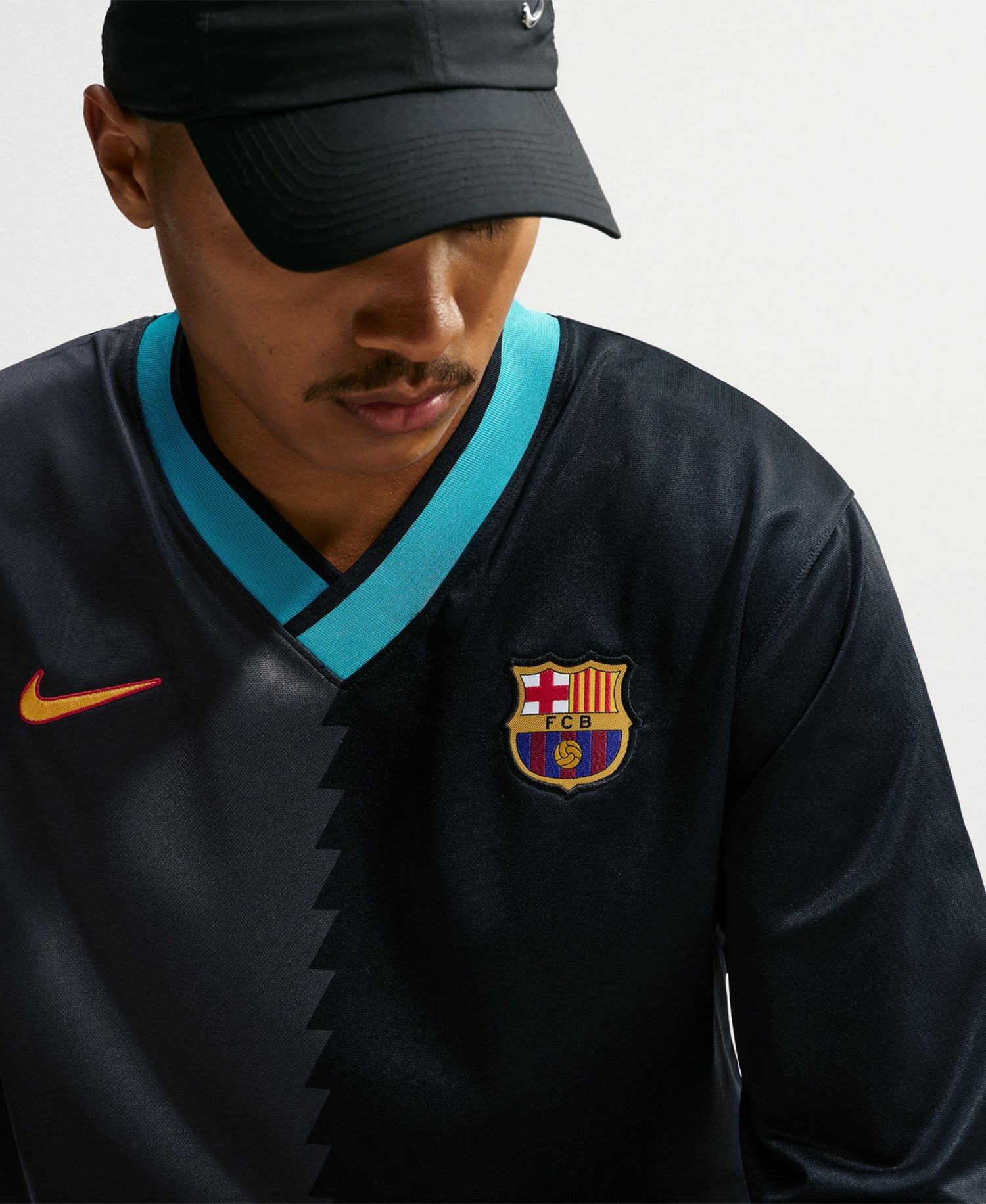 Men's Black Barcelona 2026/27 Third Energy Dri-FIT Long Sleeve Lifestyle Jersey
