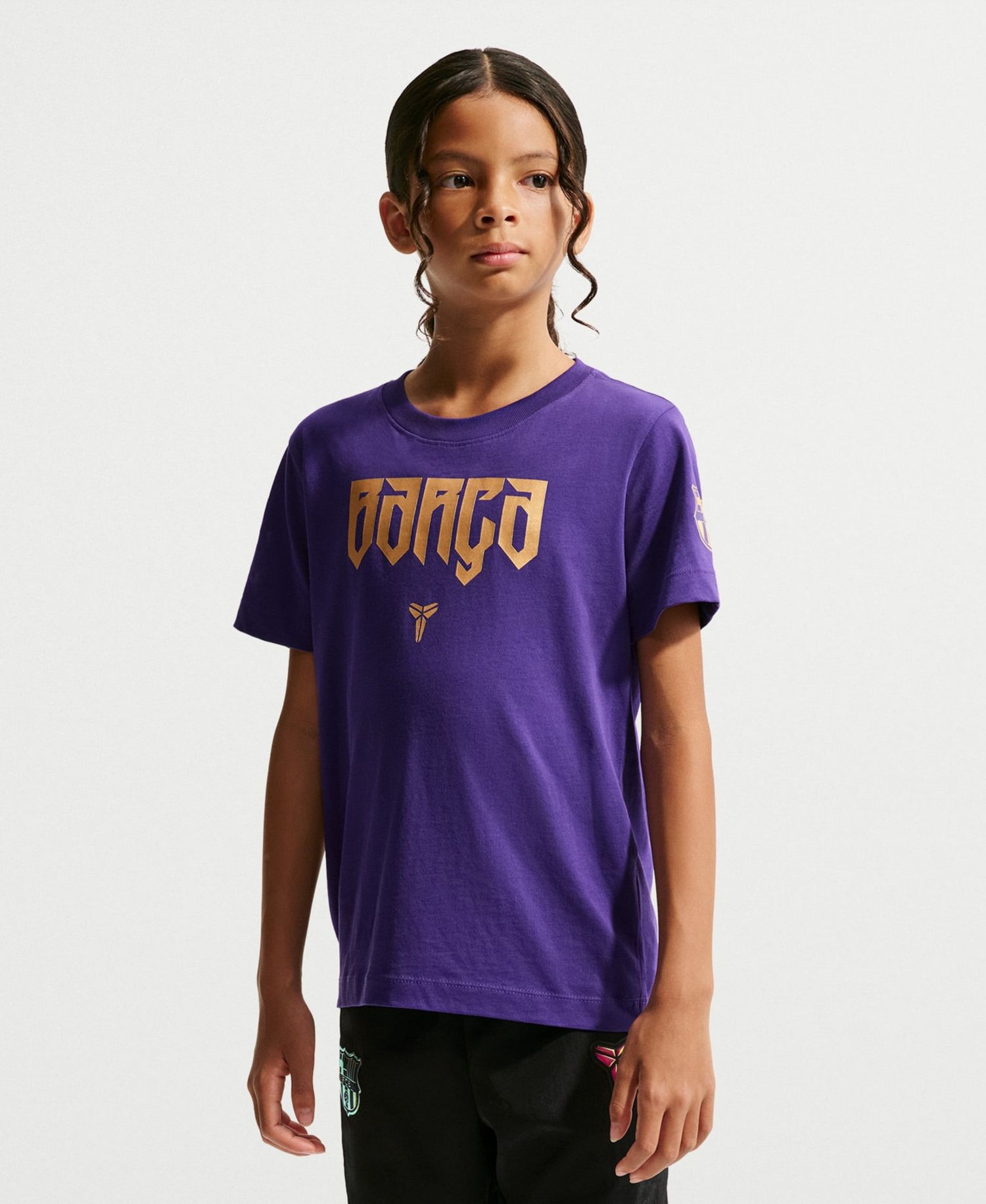 Big Boys and Girls Purple Barcelona 2026/27 Mamba T-Shirt