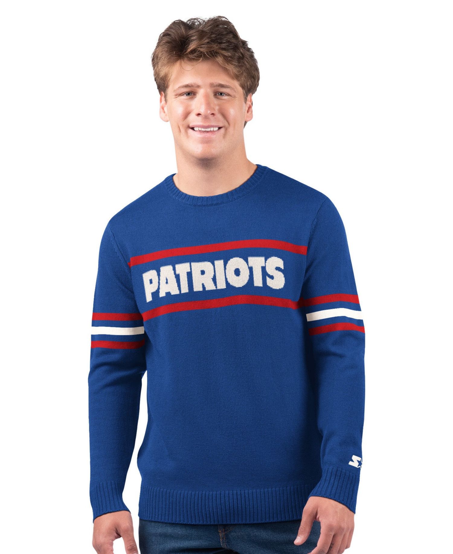 Men's Royal New England Patriots Player Sweater