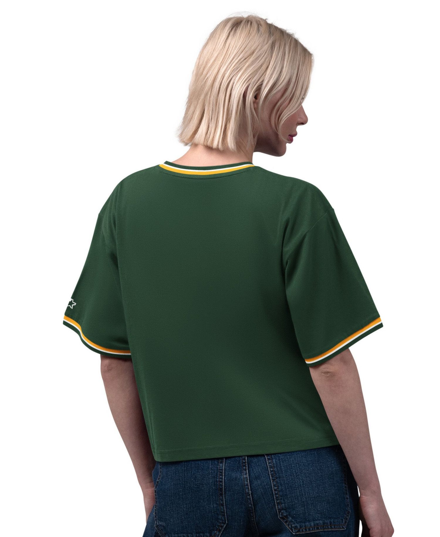 Women's Green Green Bay Packers Ace Cropped T-Shirt