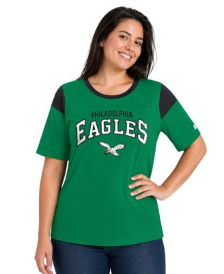 Women's  Green Philadelphia Eagles Plus Size Linebacker T-Shirt