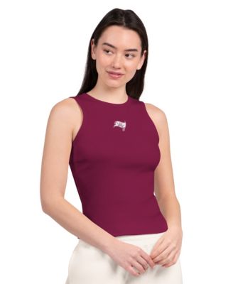 Women's Maroon Tampa Bay Buccaneers Athleisure Cropped Tank Top
