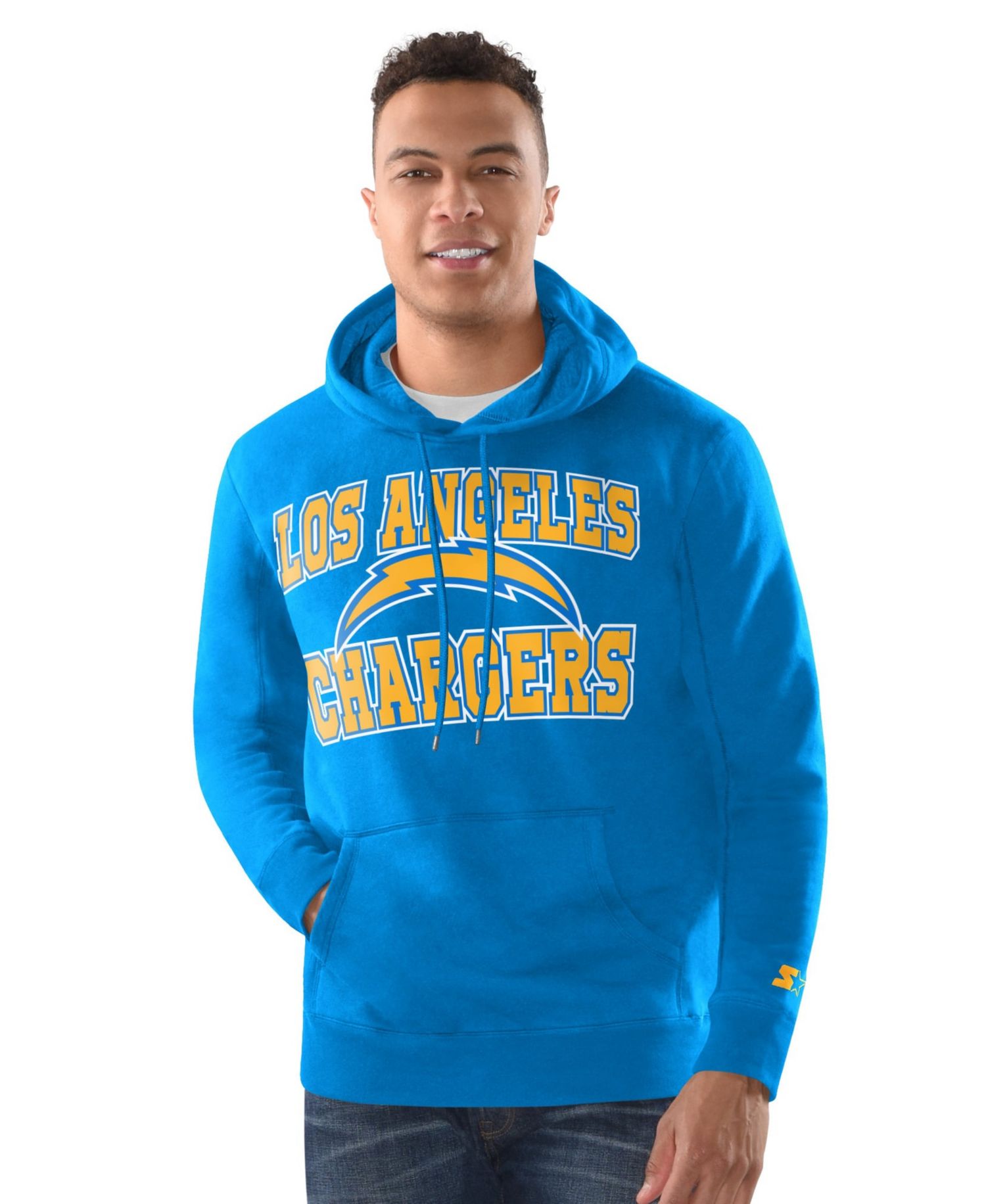Men's Light Blue Los Angeles Chargers Hoodie and Cuffed Knit Hat Combo Pack
