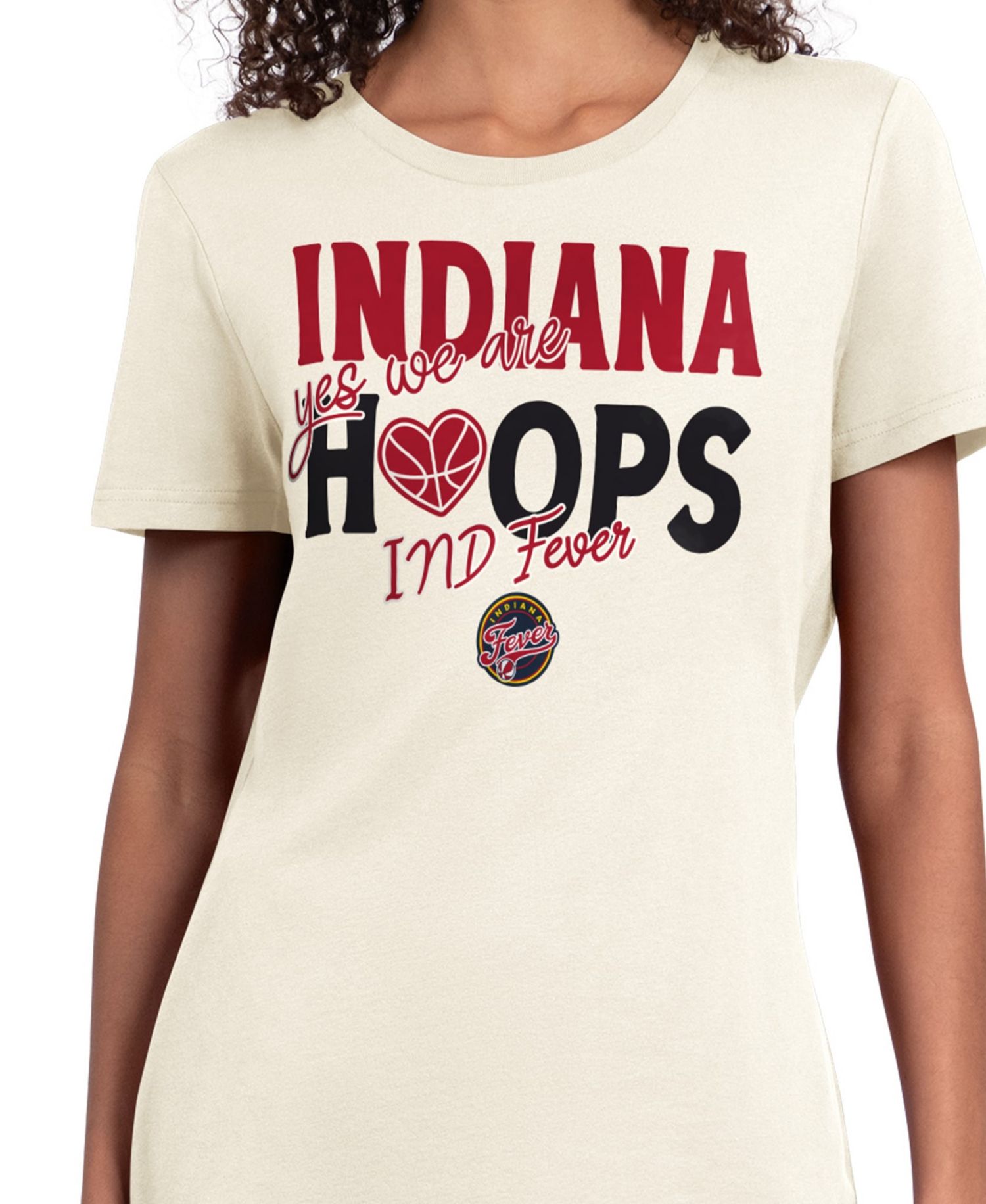 Women's Oatmeal Indiana Fever Endzone T-Shirt