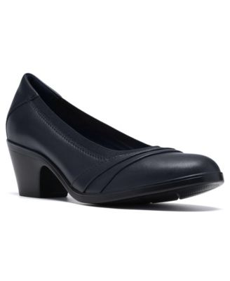 Women's Emily 2 Gracie Block Heel Round Toe Leather Pumps