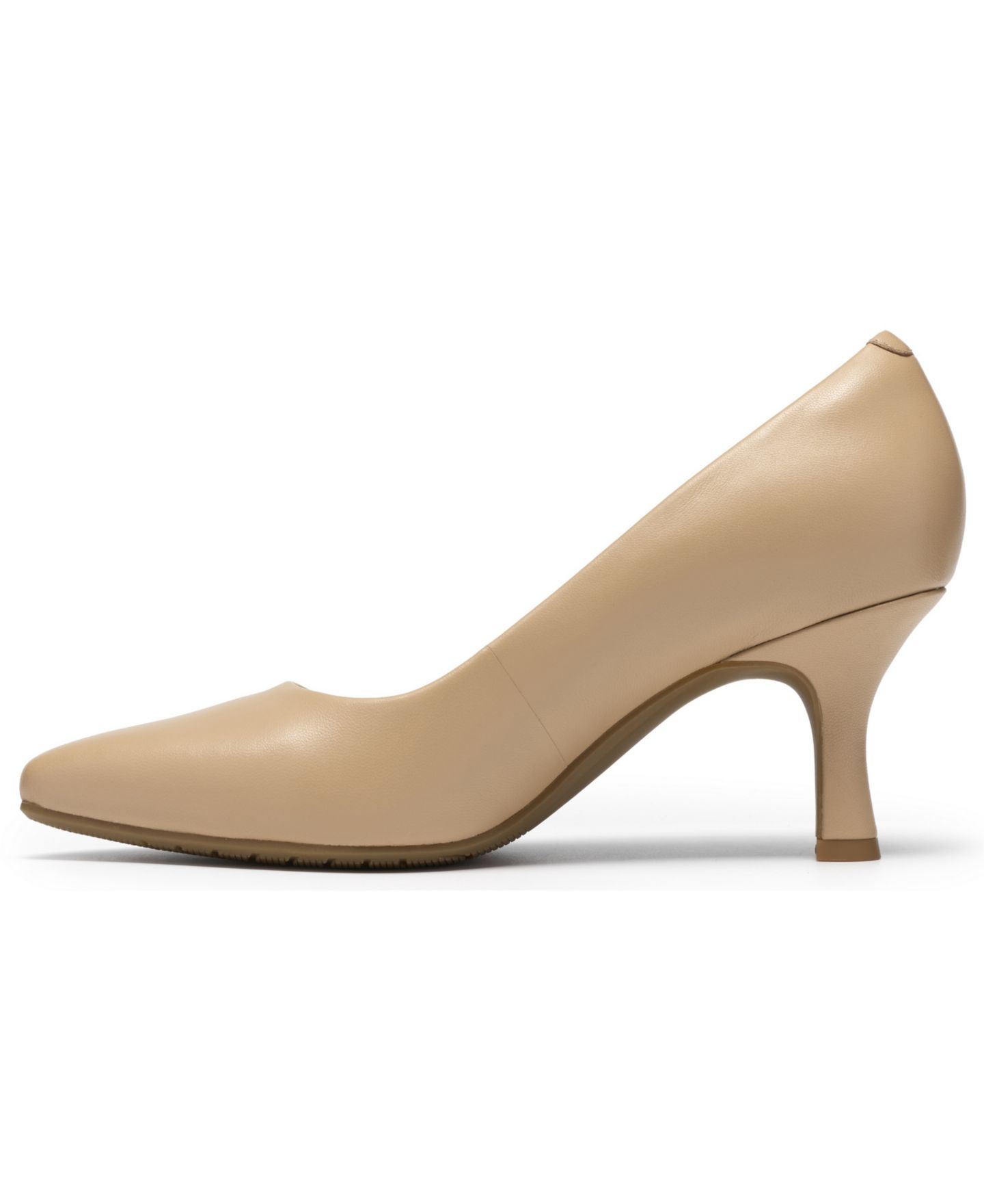 Женские туфли Clarks Collection Kacelyn Lena Slip-On Pumps, цвет: Бежевый кожаный — фото 6