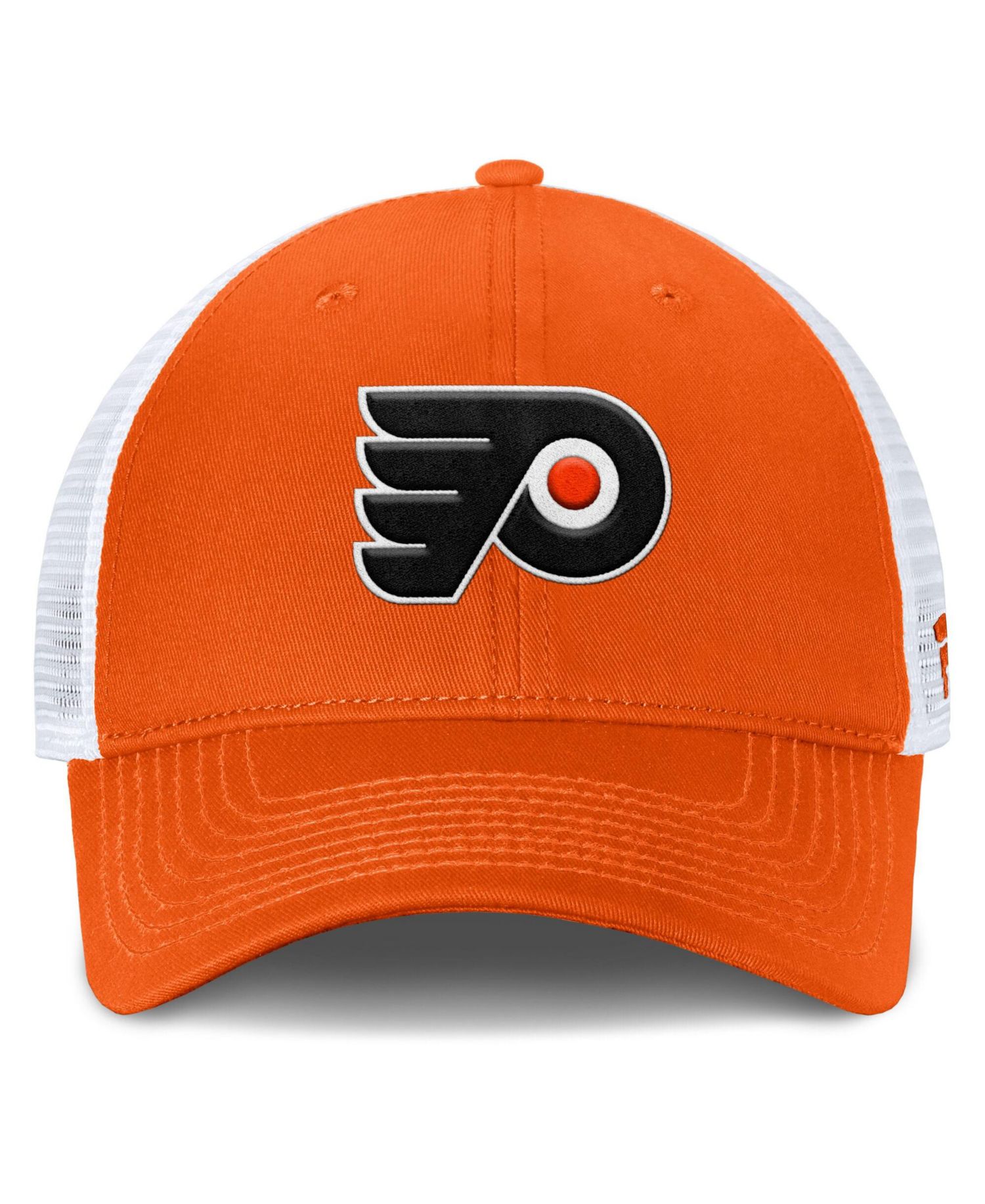 Men's Orange/White Philadelphia Flyers Core Primary Logo Trucker Adjustable Hat
