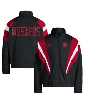 Men's Black Nebraska Huskers Our Red Burns Brighter Full-Zip Track Jacket