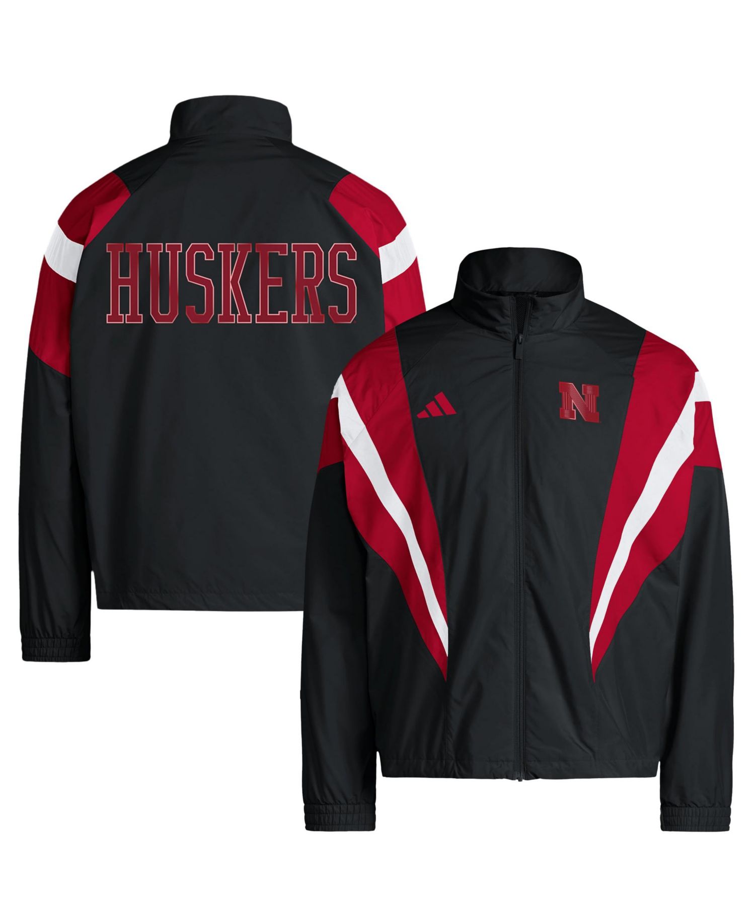 Men's Black Nebraska Huskers Our Red Burns Brighter Full-Zip Track Jacket