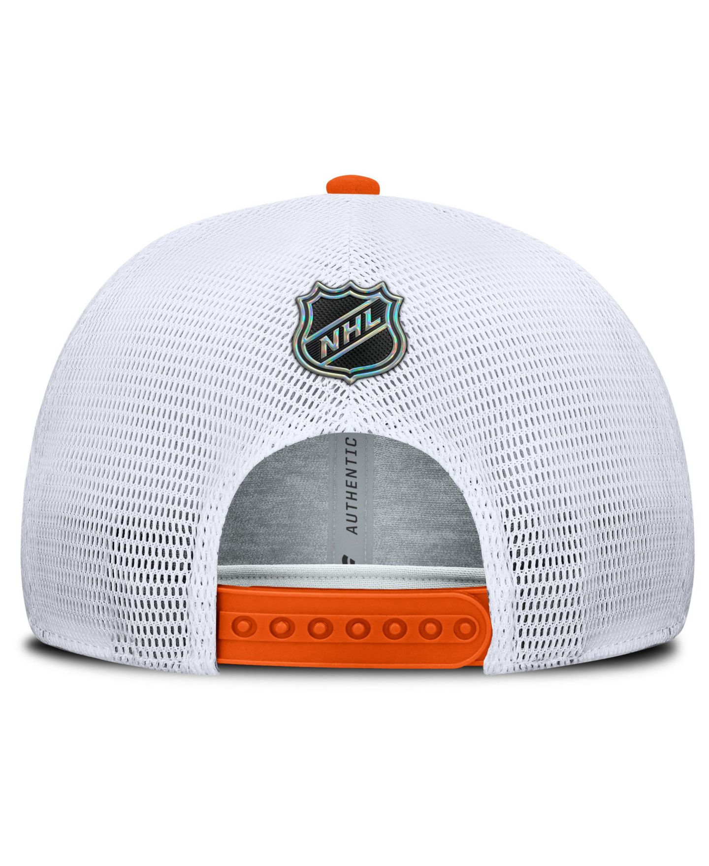 Мужская кепка Fanatics Orange/White Philadelphia Flyers Authentic Pro Rink Adjustable Hat — фото 4