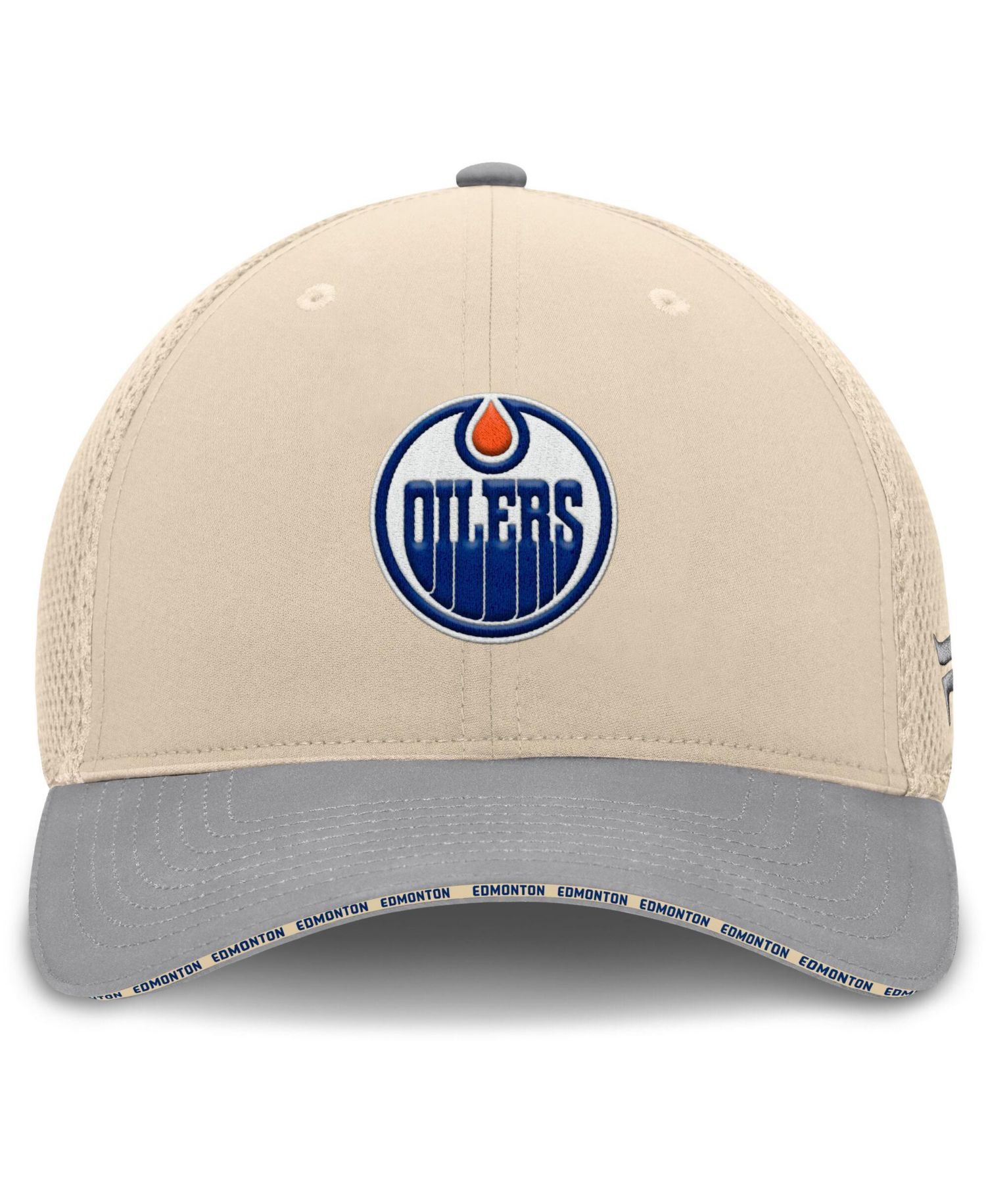 Men's Tan Edmonton Oilers Fundamentals Span Flex Hat
