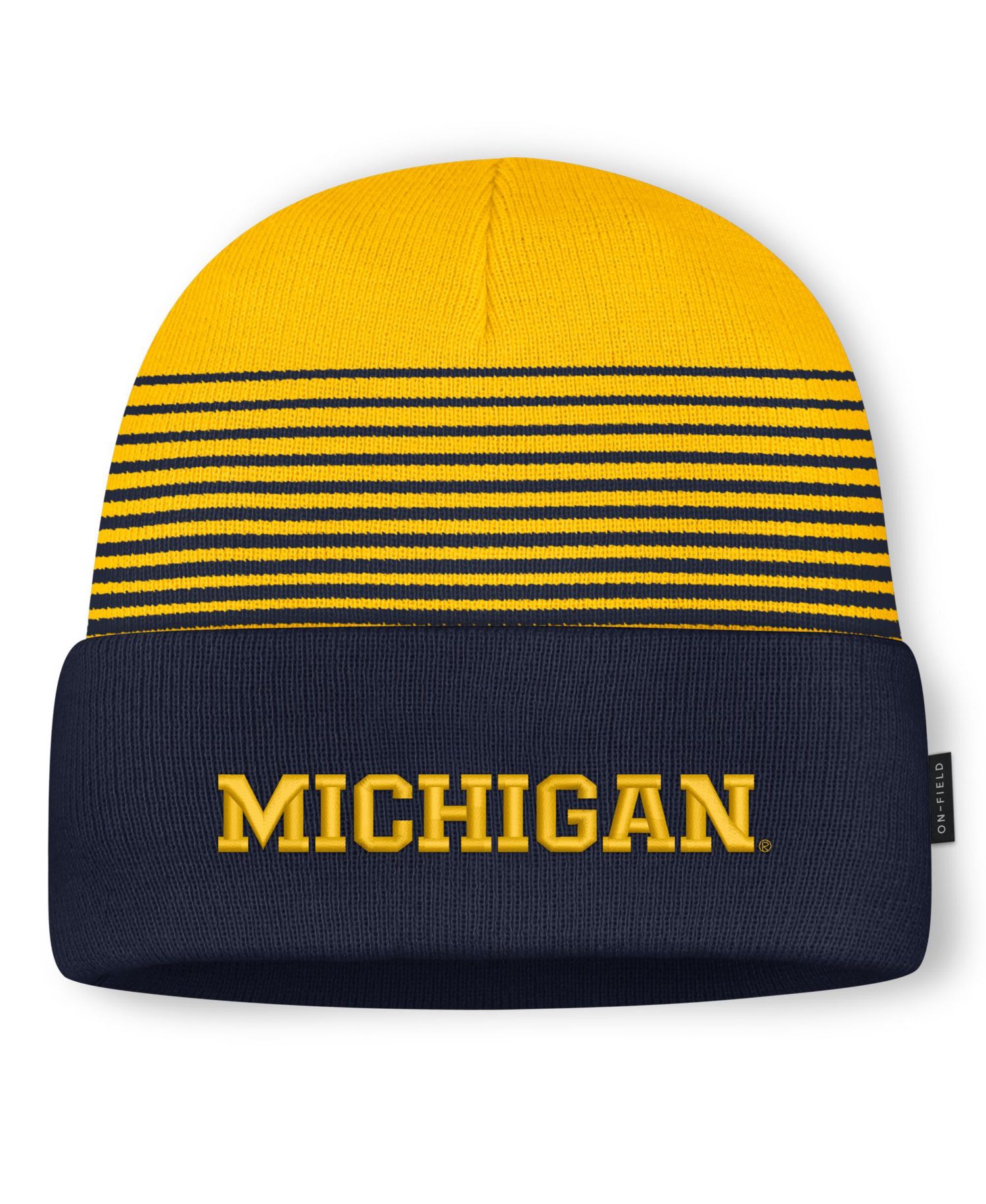 Men's and Women's Navy/Maize Michigan Wolverines On-Field Utility Knit Hat