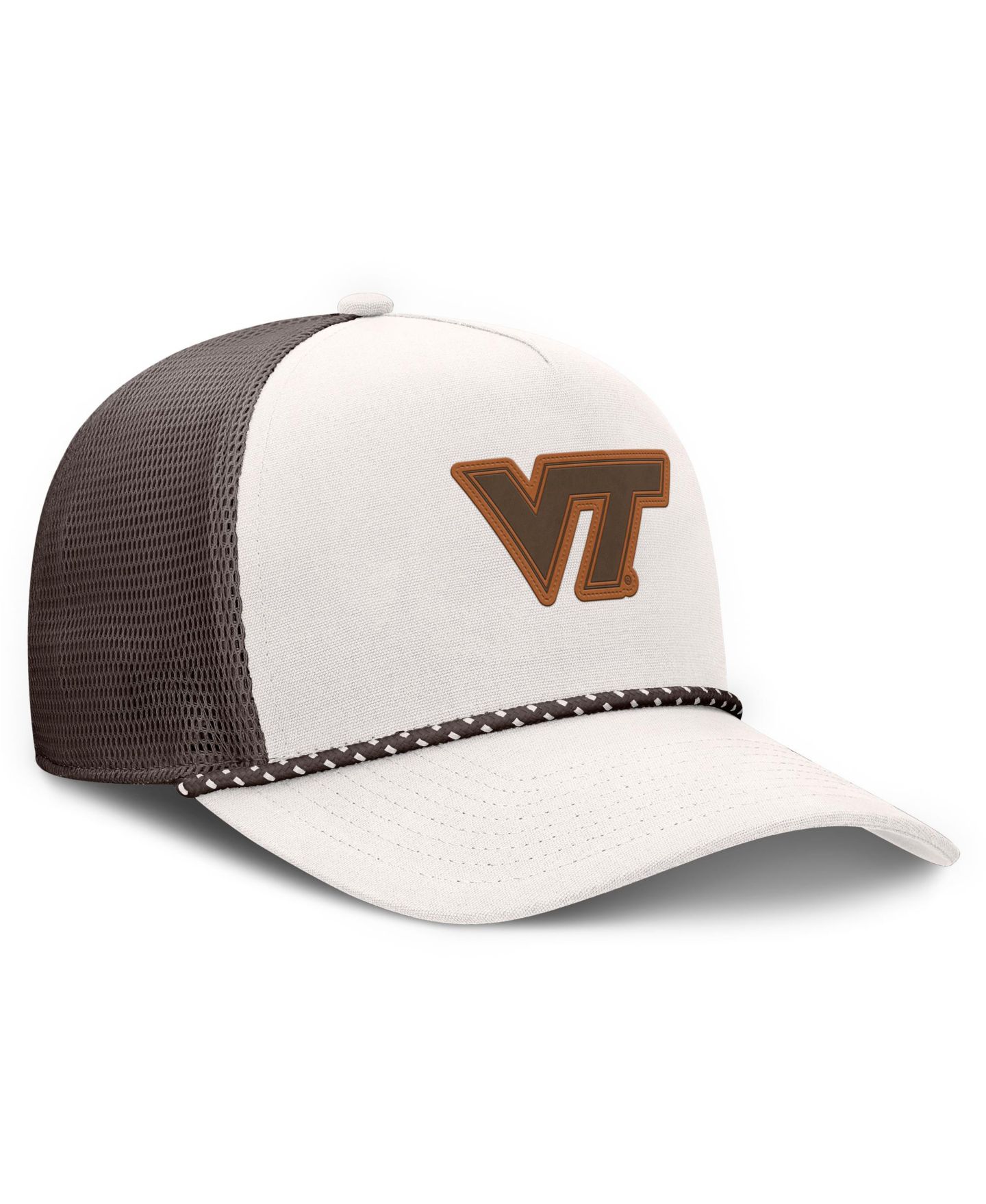 Мужская кепка Fanatics Natural Virginia Tech Hokies Bronco Trucker Adjustable Hat — фото 3