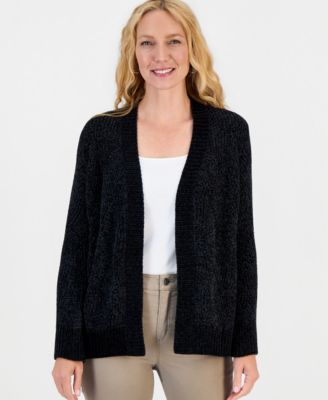 Women's Cable-Knit Chenille Cardigan