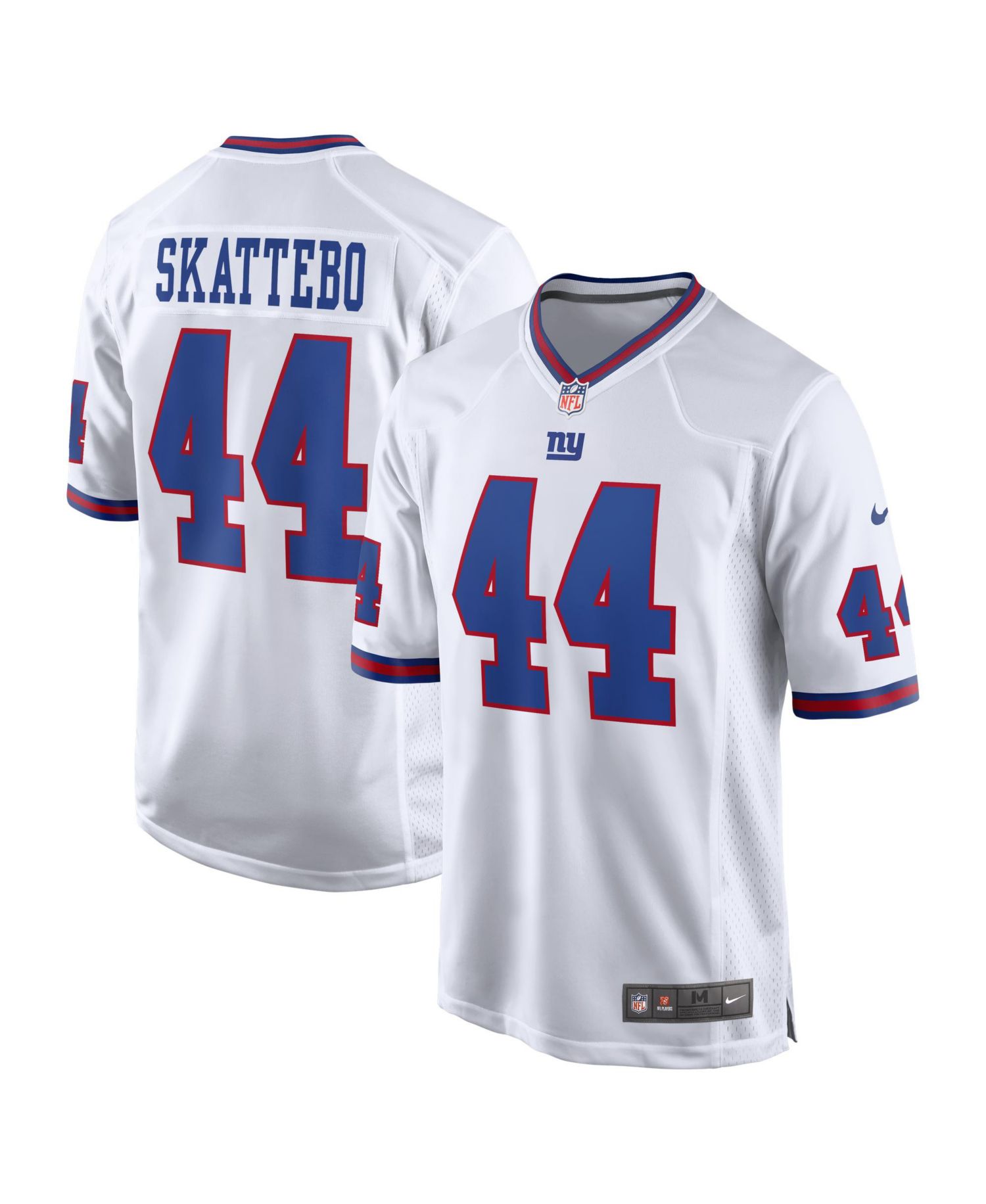 Men's Cam Skattebo White New York Giants Alternate Vintage White Game Jersey