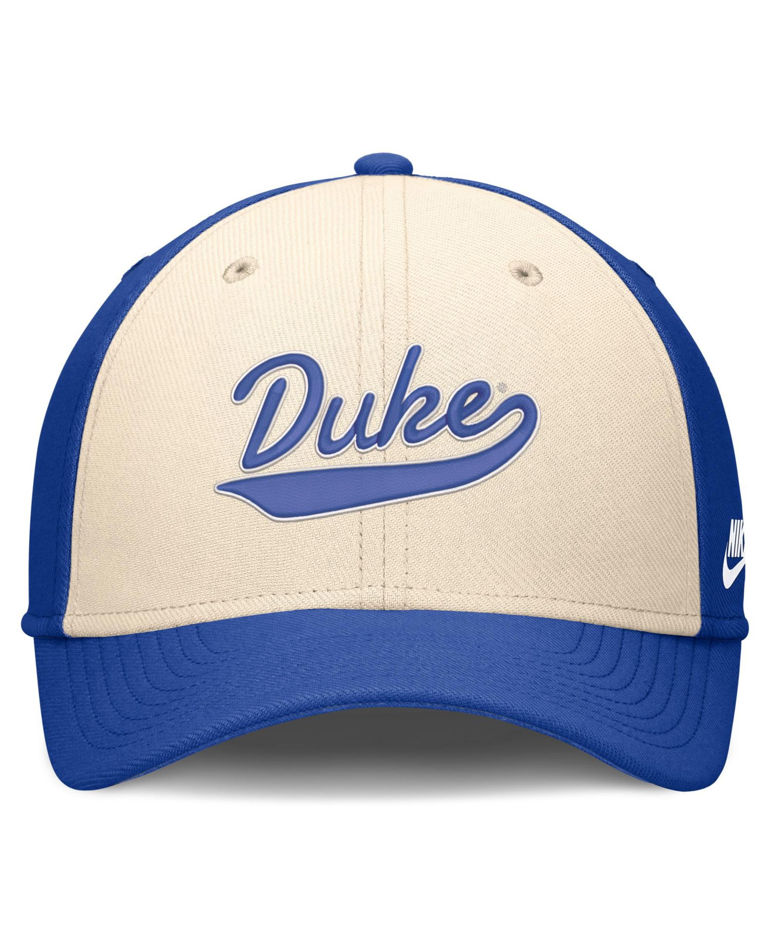 Men's Natural/Royal Duke Blue Devils Legacy Swooshflex Dri-FIT Hat