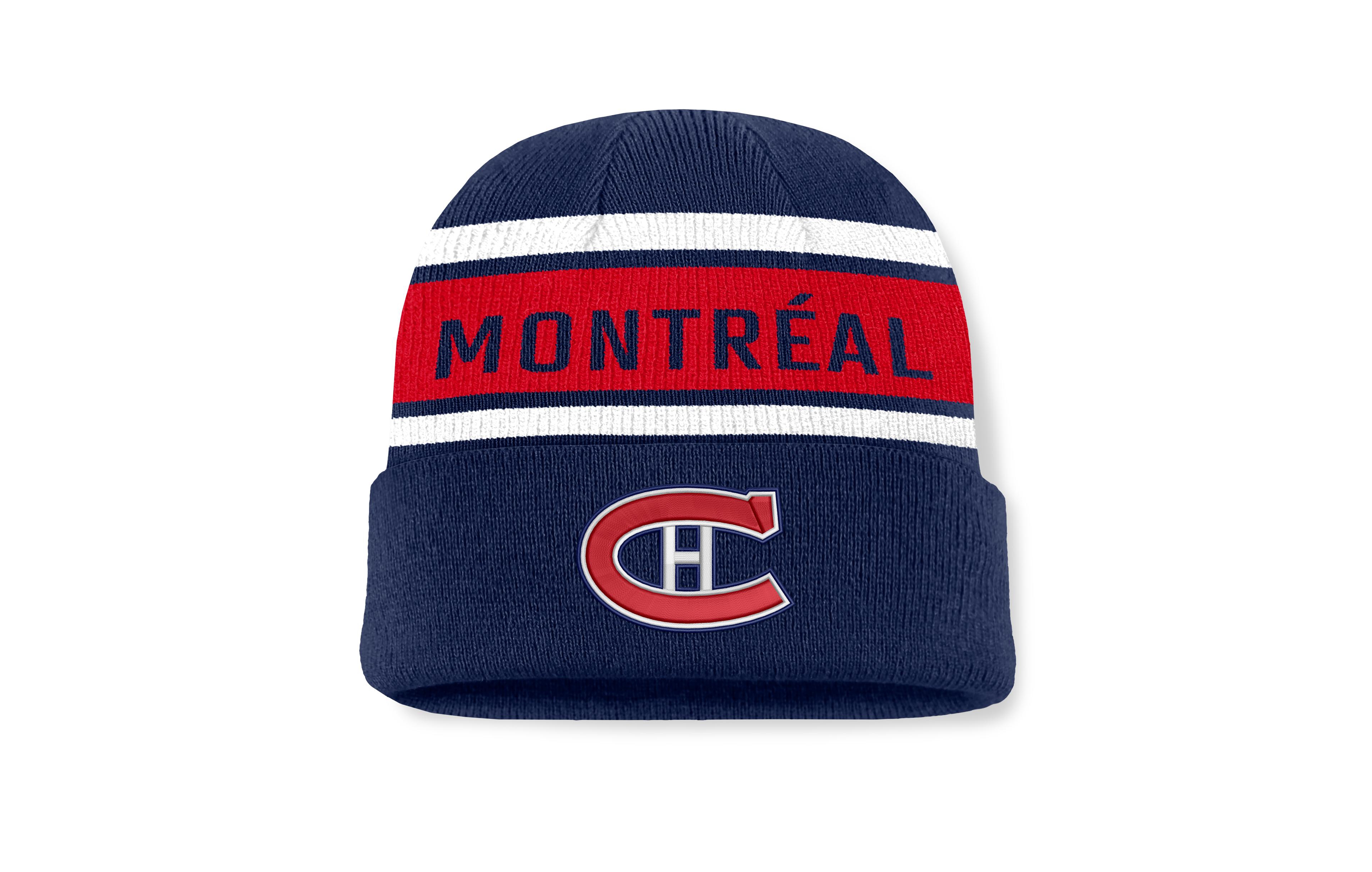 Men's Fanatics Navy/Red Montreal Canadiens Heritage Cuffed Knit Hat