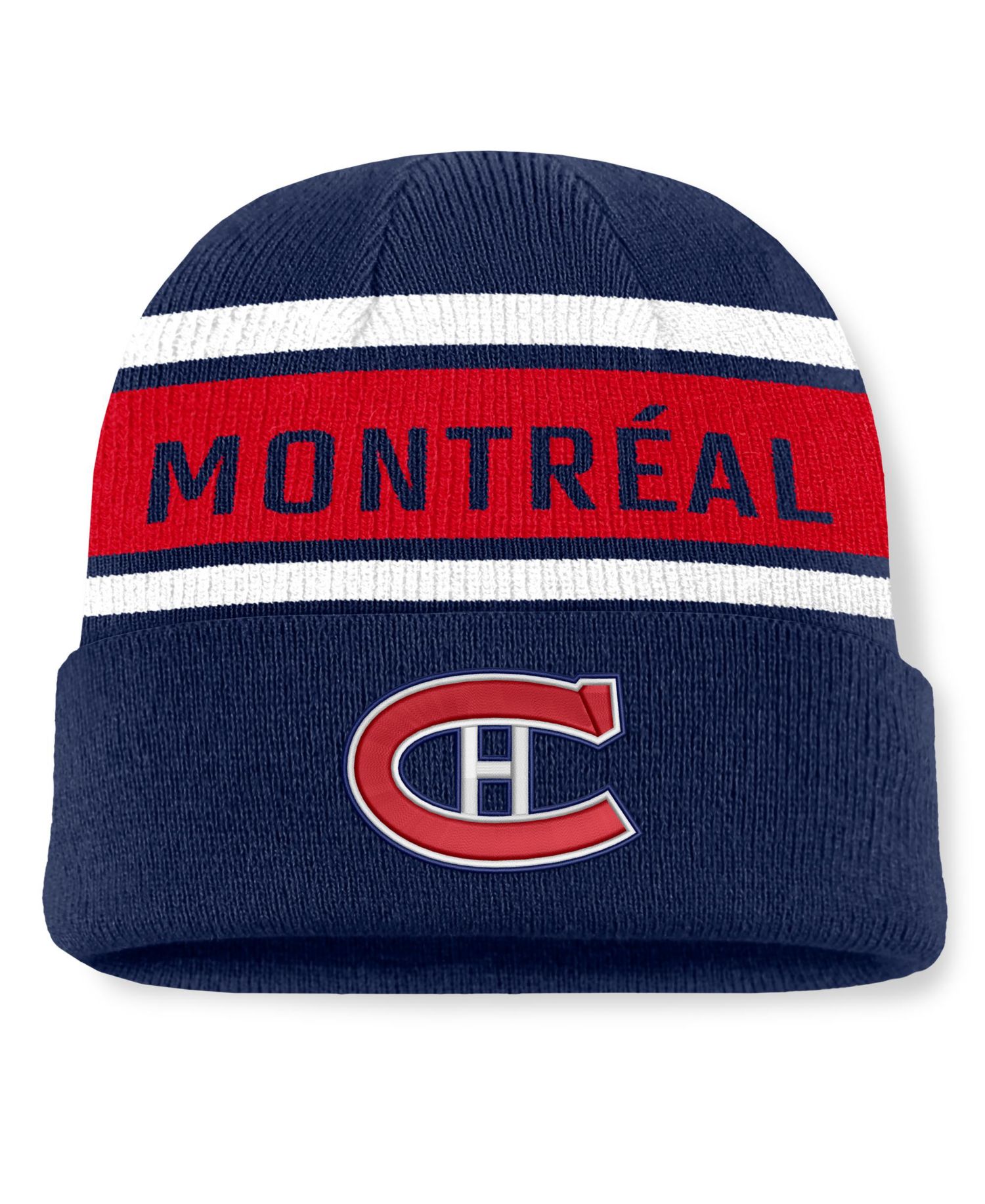 Men's Navy/Red Montreal Canadiens Heritage Cuffed Knit Hat