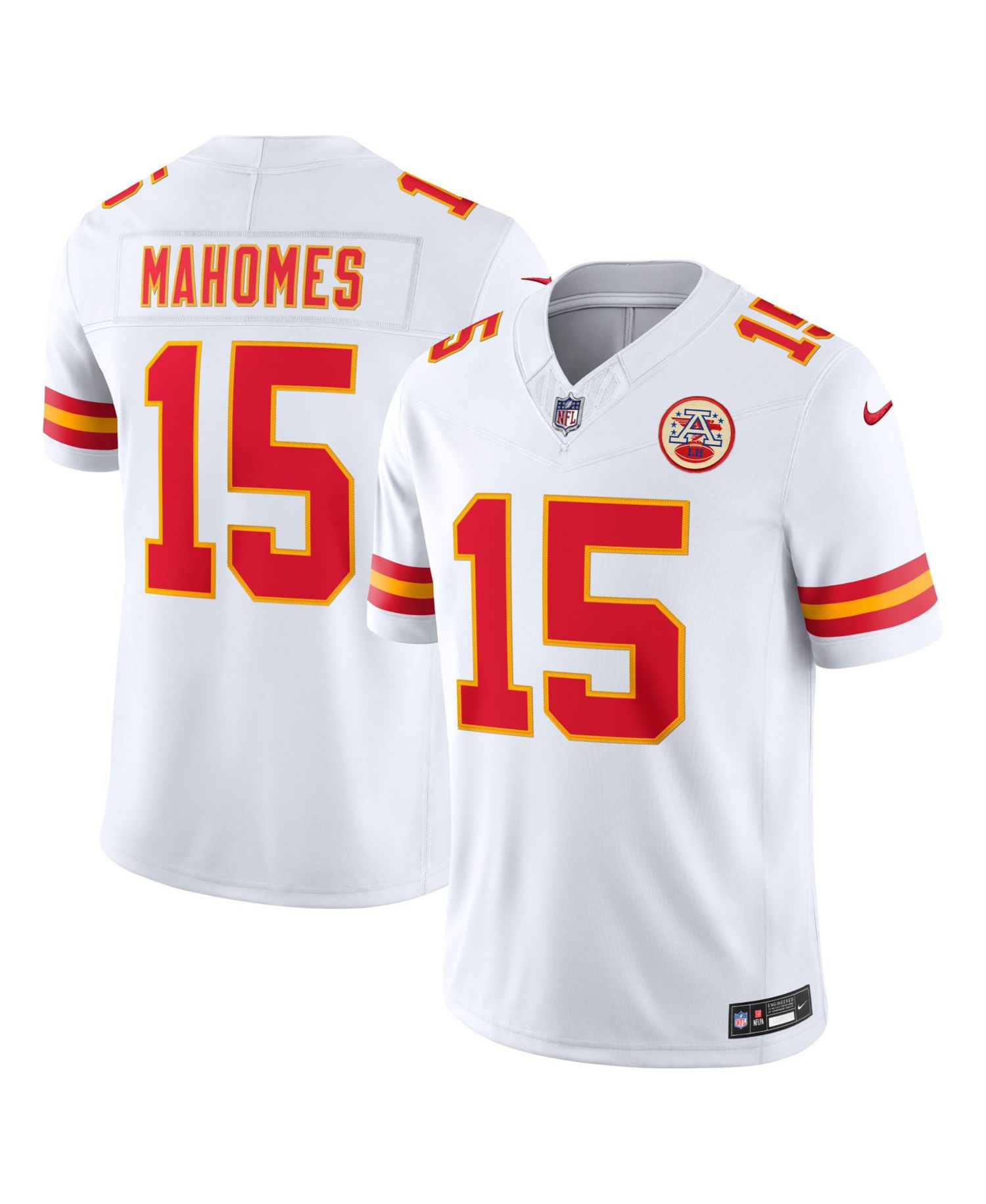 Men's Patrick Mahomes White Kansas City Chiefs Vapor F.U.S.E. Stitched Limited Jersey