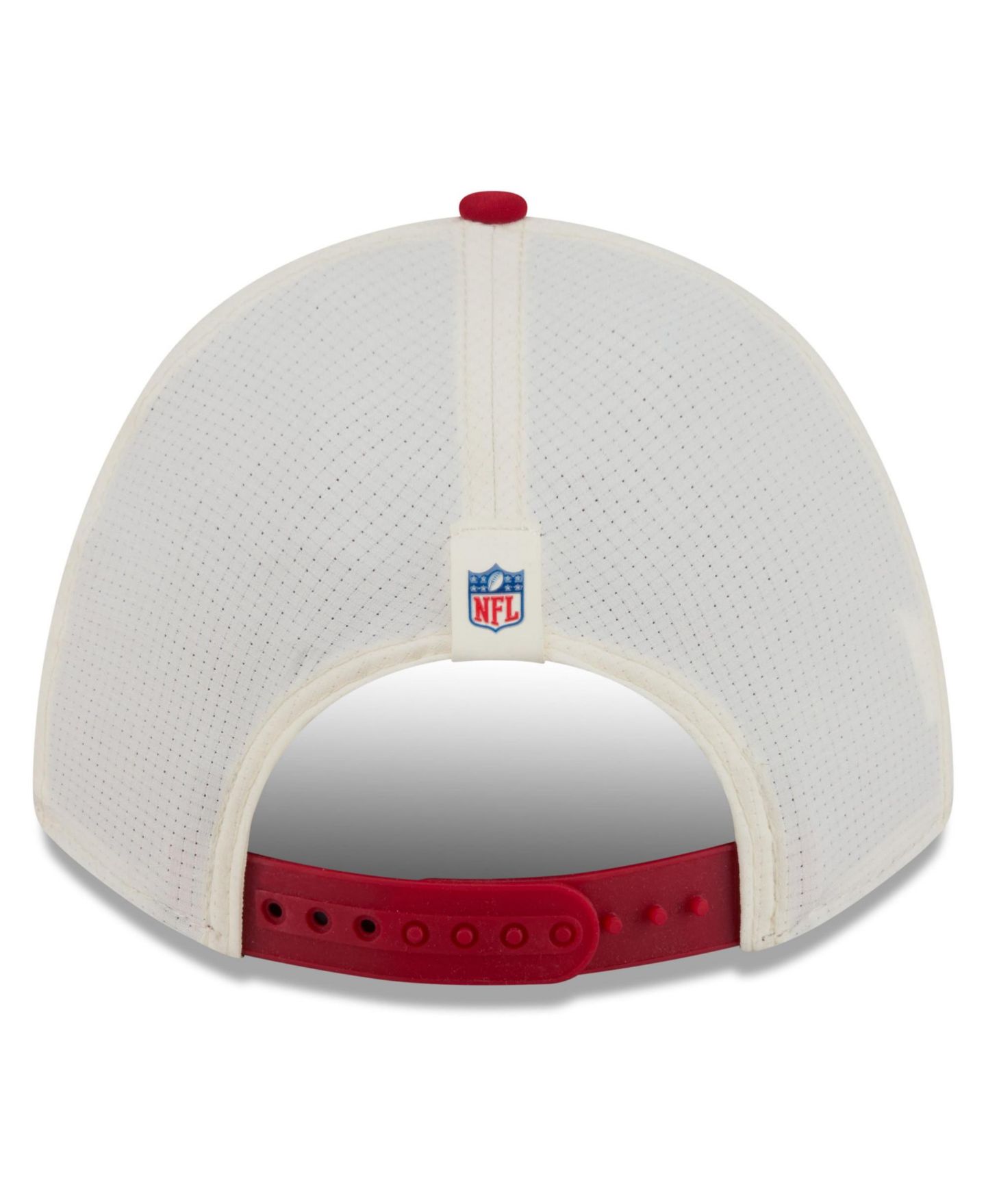 Детская кепка New Era Cream/Scarlet San Francisco 49ers 2026 Training Camp 9FORTY M-Crown Adjustable Hat — фото 4
