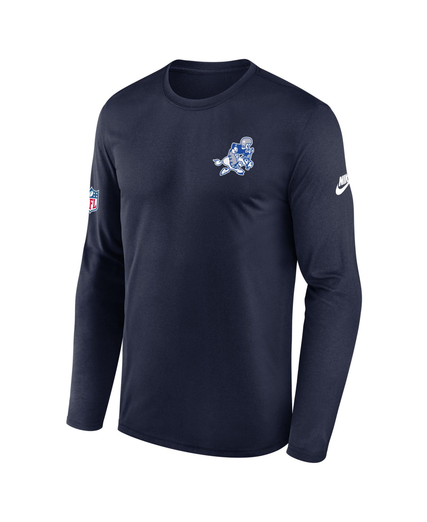 Men's Navy Dallas Cowboys Legend Small Logo Dri-FIT Long Sleeve T-Shirt