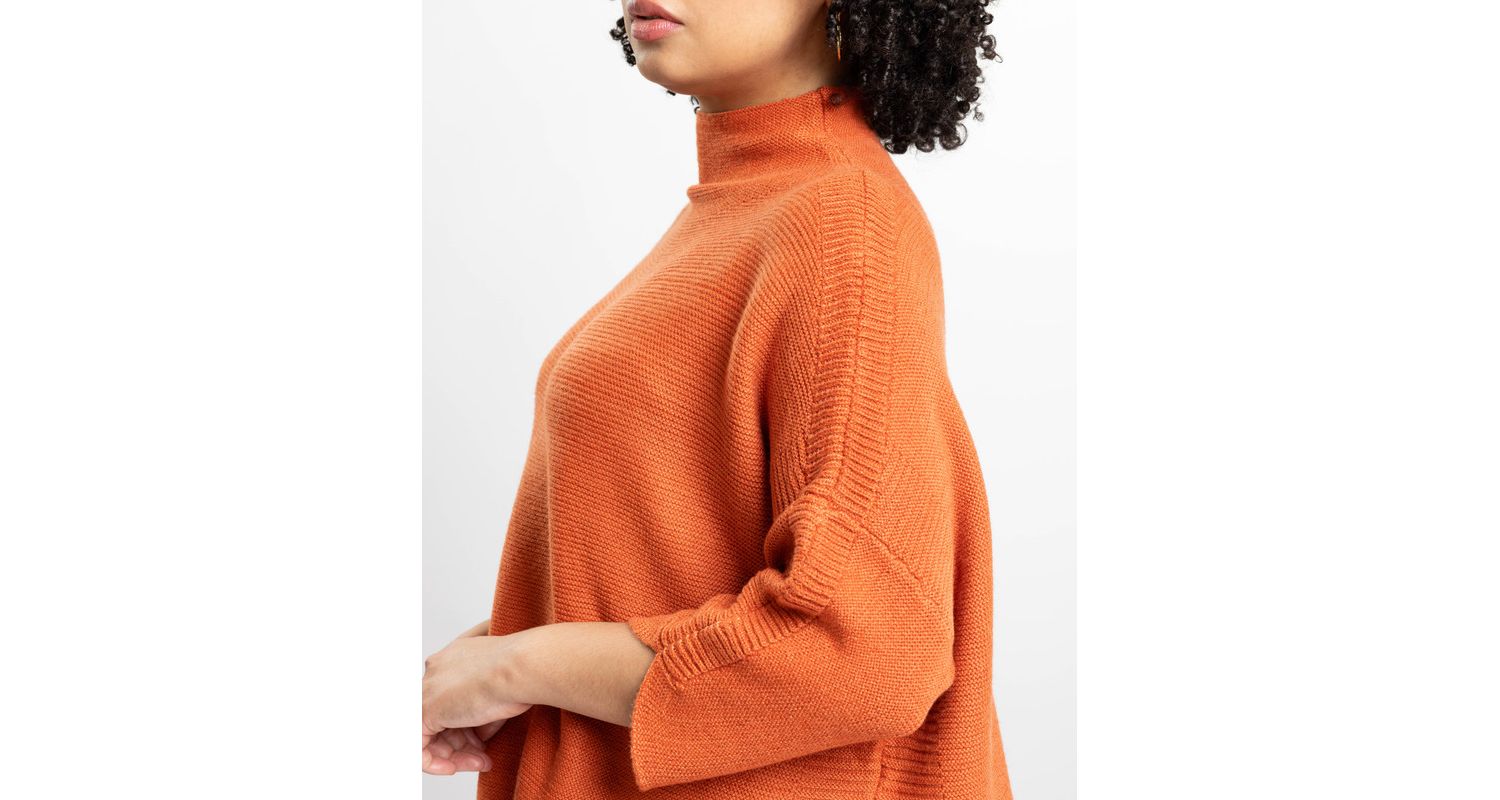 Women's Lori Turtleneck High-Low 3/4-Sleeve Sweater