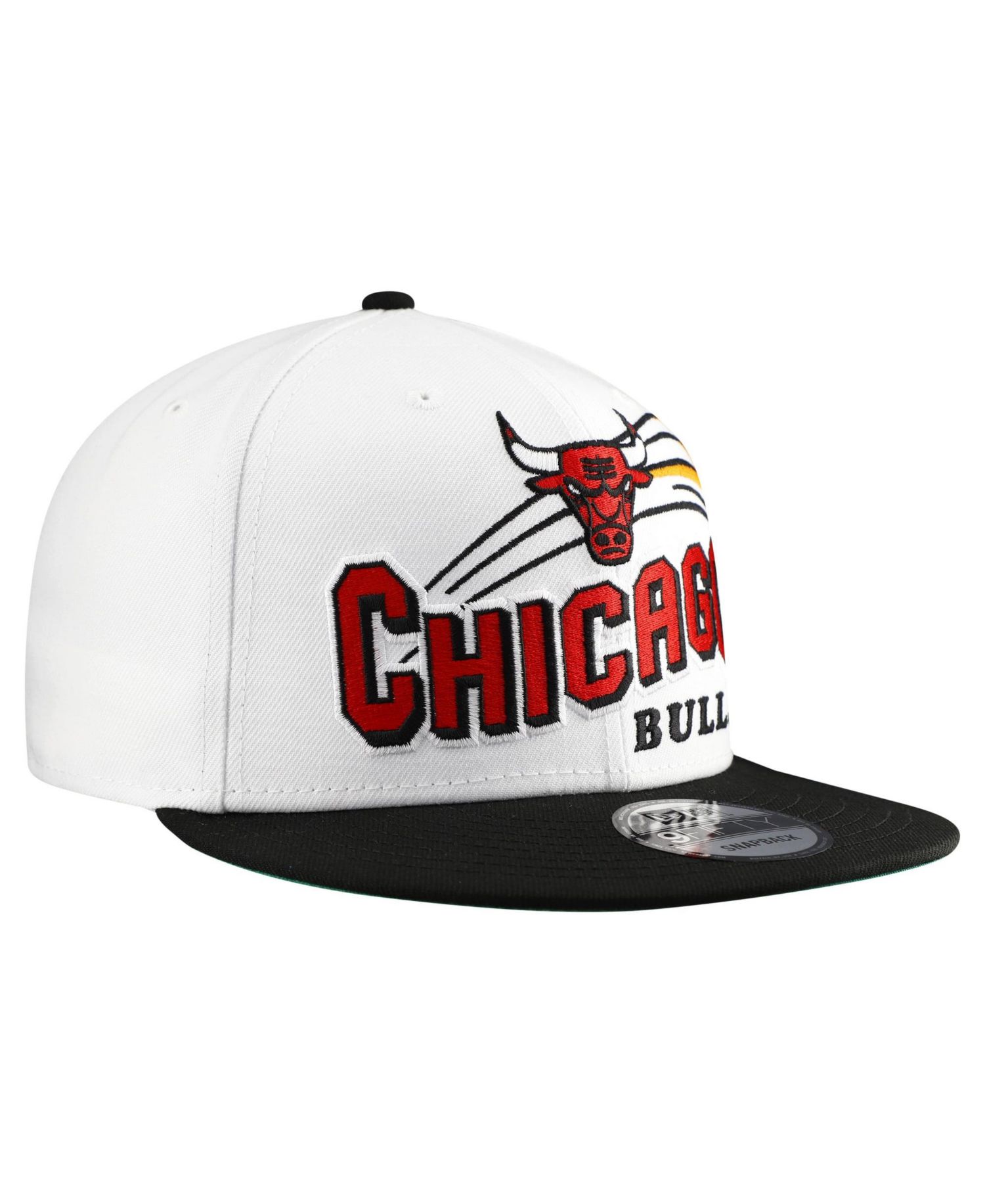Men's White/Black Chicago Bulls Retro Swoop 9FIFTY Snapback Hat