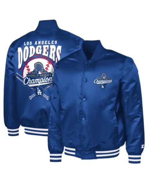 Мужская куртка G-III Sports by Carl Banks Royal Los Angeles Dodgers Adaptive 2025 World Series Champions Satin Full-Snap Varsity