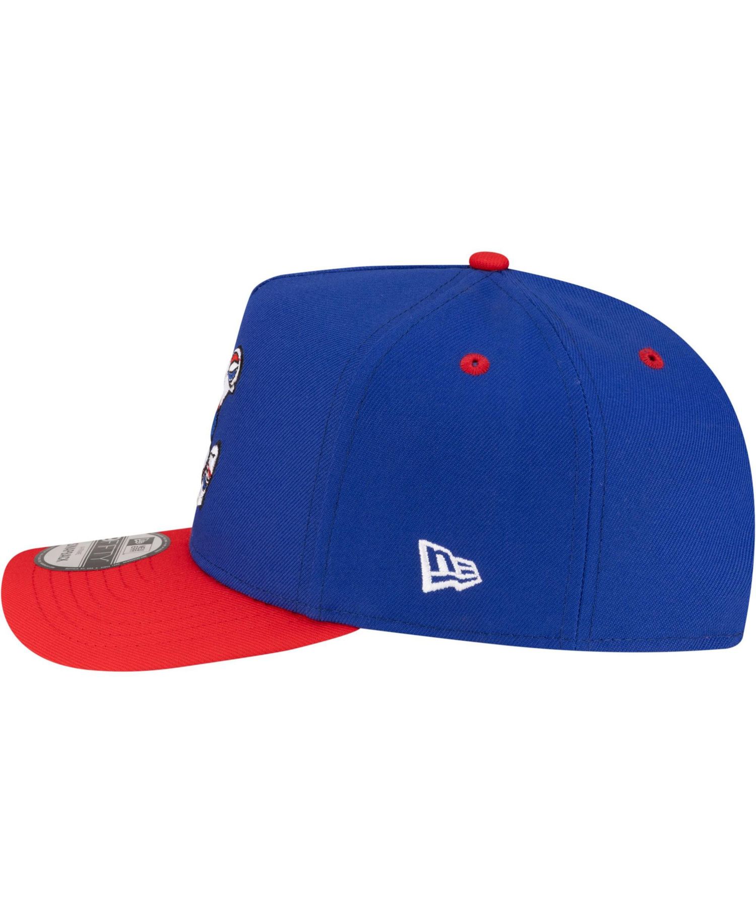 Men's Royal/Red Denver Nuggets 80s Throwback A-Frame 9FIFTY Snapback Hat