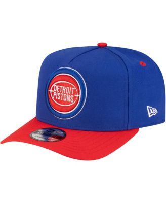 Men's  Blue/Red Detroit Pistons 80s Throwback A-Frame 9FIFTY Snapback Hat
