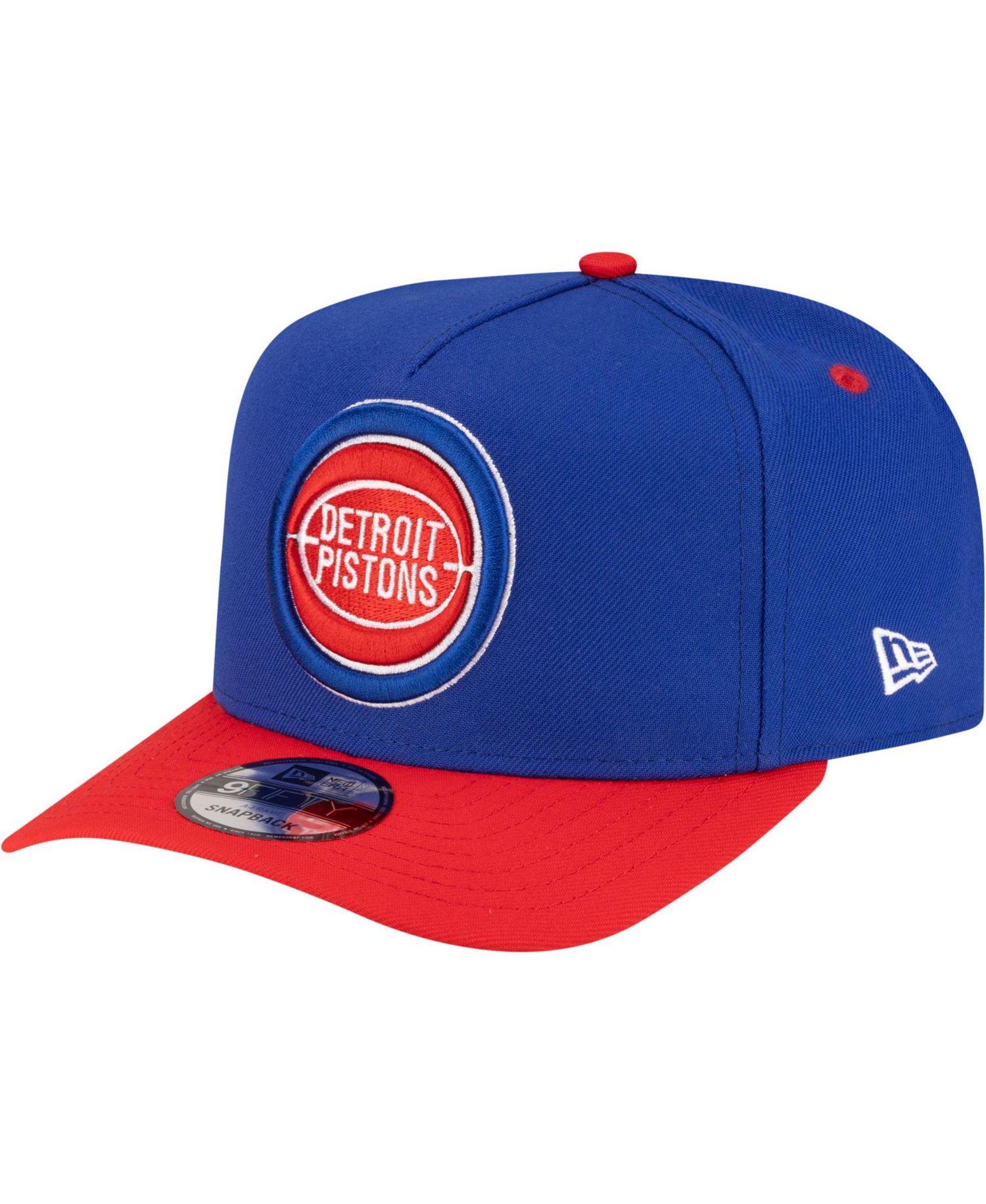 Men's Blue/Red Detroit Pistons 80s Throwback A-Frame 9FIFTY Snapback Hat