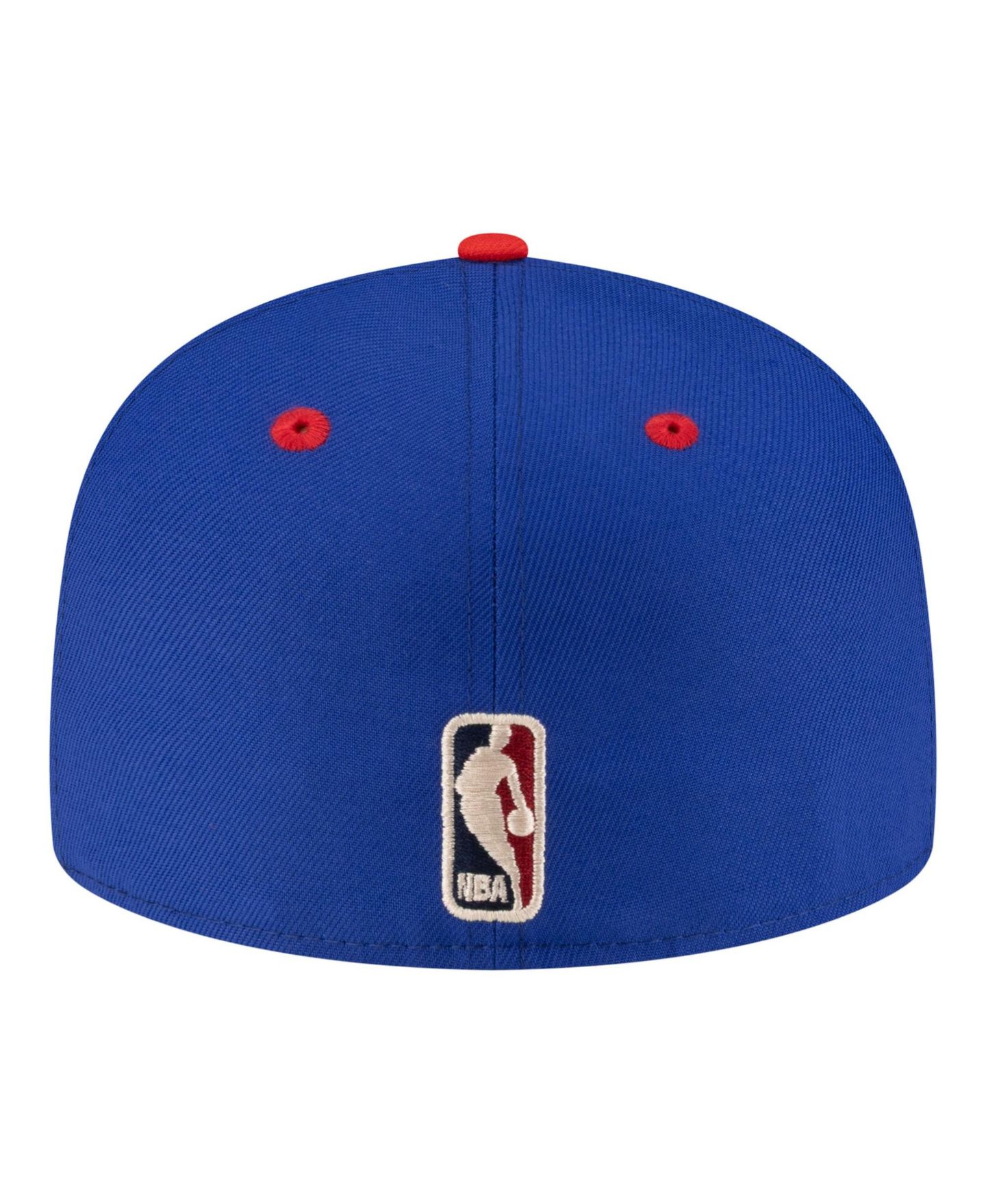 Мужская кепка New Era Blue/Red Detroit Pistons 80s Throwback 59FIFTY Fitted Hat — фото 4