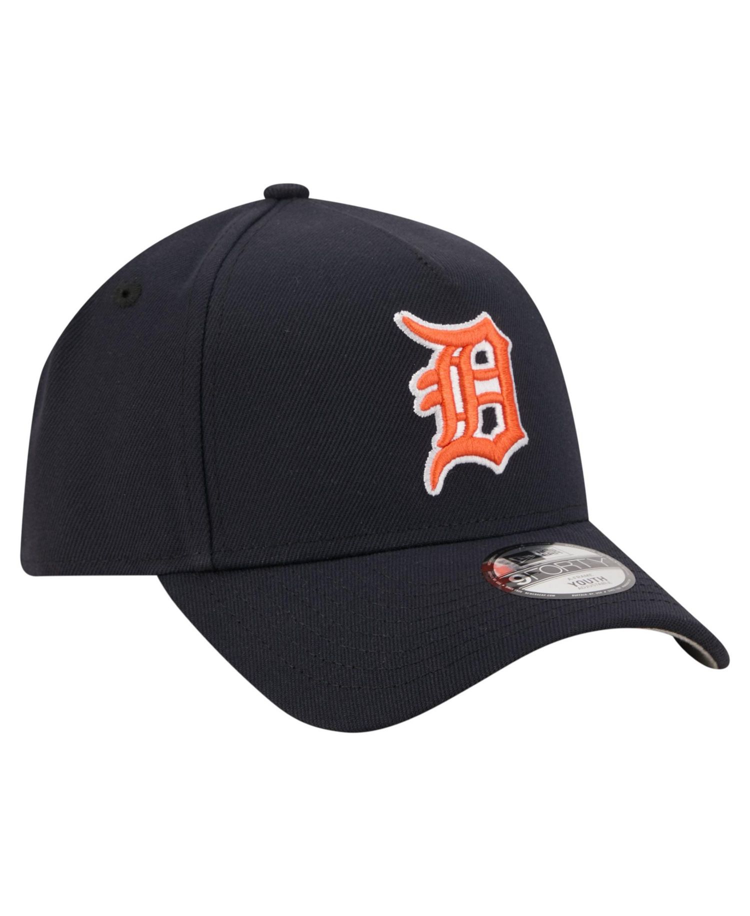 Big Boys and Girls Navy Detroit Tigers Cooperstown Logo 9FORTY A-Frame Adjustable Hat