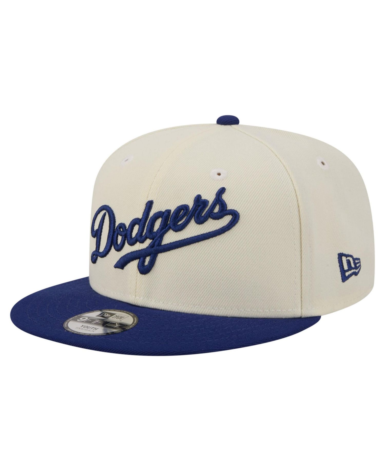 Big Boys and Girls White Los Angeles Dodgers Two-Tone 9FIFTY Snapback Hat