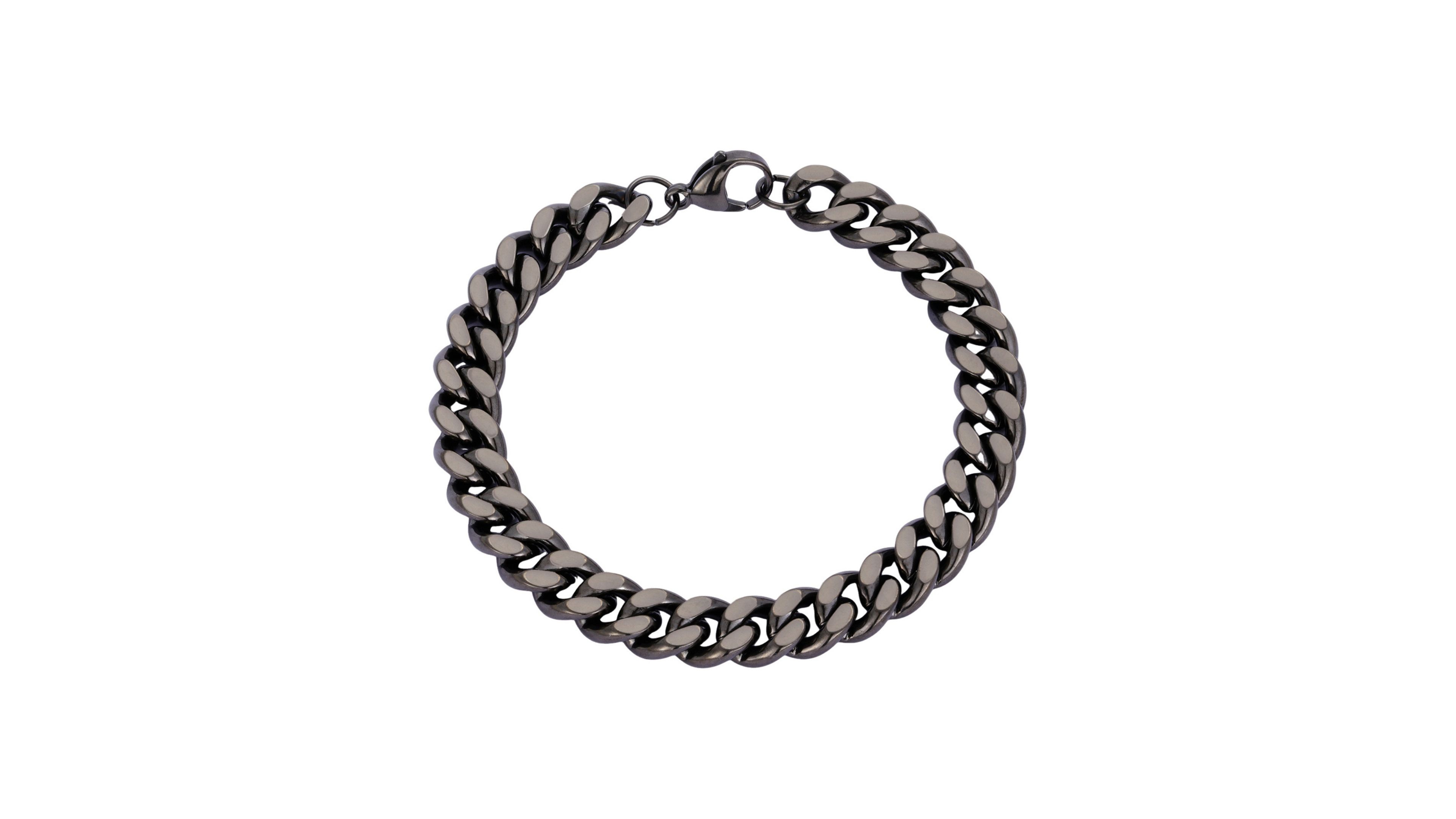 Adornia Men's Silver-Tone Stainless Steel Curb Bracelet