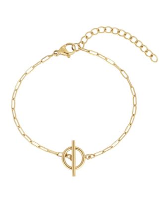 Gold-Tone Adjustable Toggle Chain Bracelet