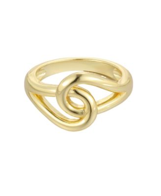 Gold-Tone Knotted Interwoven Band Ring