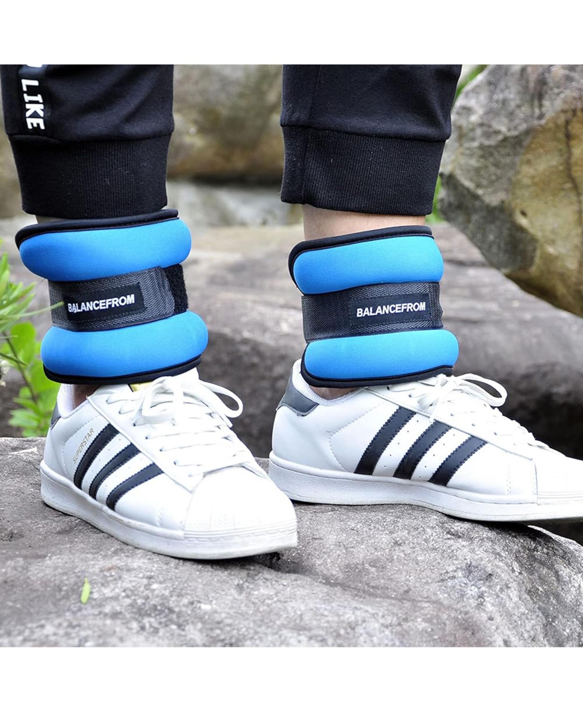 BalanceFrom Fitness Fully Adjustable Ankle, Wrist, Arm or Leg Weights, 3-lb Pair