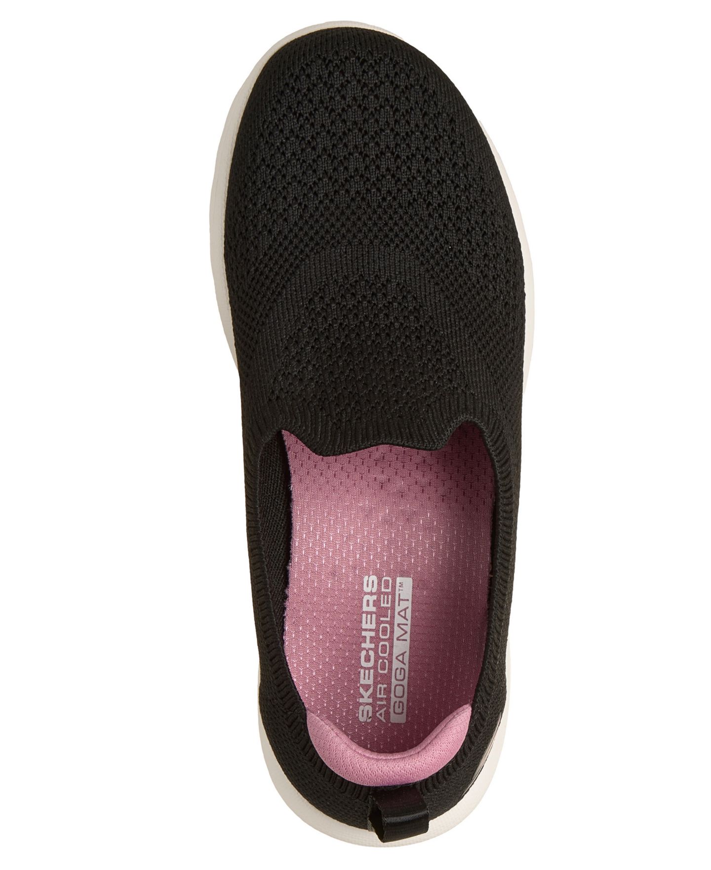 Женские кроссовки Skechers GO Walk Travel Kourt Walking Slip-On, цвет: Чёрный / Розовый — фото 5