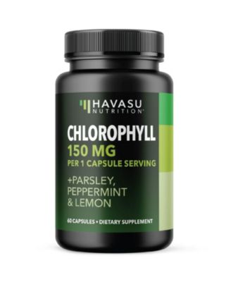 Chlorophyll Capsules | 150mg Chlorophyll Per Serving | With Parsley, Peppermint and Lemon Extract | 60 Capsules