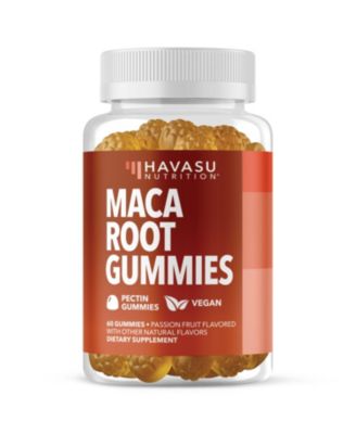 Maca Root Gummies | 50mg 4:1 Maca Root Extract Per Serving | Passion Fruit Flavor | Pectin Gummies | 60 Gummies | 30 Servings
