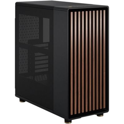 North ATX Mid-Tower Computer Case with Mesh Side Panel, Charcoal