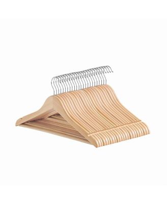 Wooden Hangers 24 Pack with 360degree(s) Swivel Hooks, 16.9 x 8.3 x 0.5 Inches